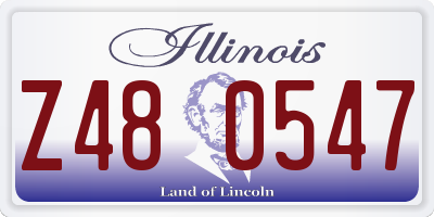 IL license plate Z480547