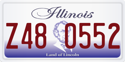 IL license plate Z480552