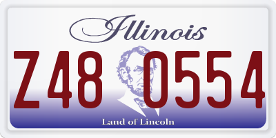IL license plate Z480554