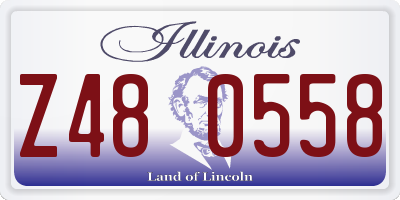IL license plate Z480558