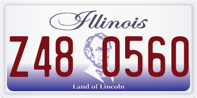 IL license plate Z480560