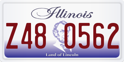 IL license plate Z480562