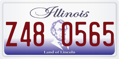 IL license plate Z480565