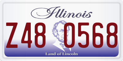 IL license plate Z480568