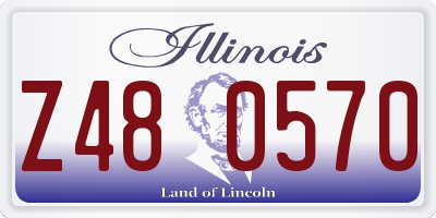 IL license plate Z480570