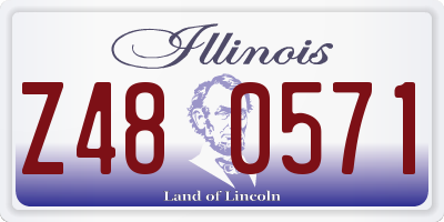 IL license plate Z480571