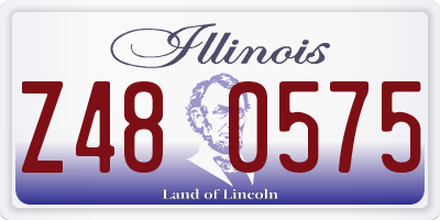 IL license plate Z480575