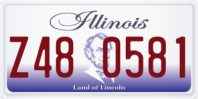 IL license plate Z480581