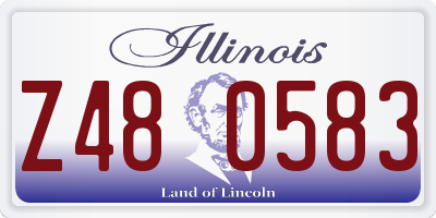 IL license plate Z480583