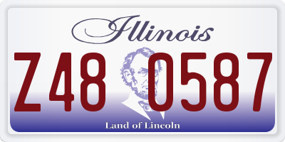 IL license plate Z480587