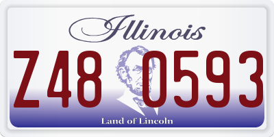 IL license plate Z480593