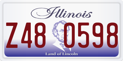 IL license plate Z480598