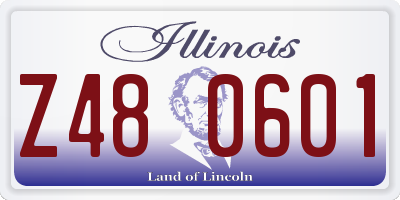 IL license plate Z480601