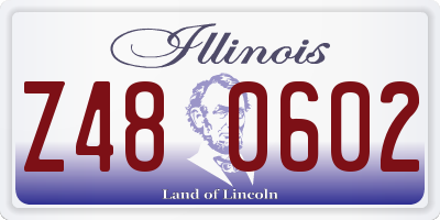 IL license plate Z480602
