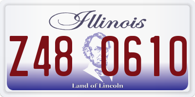 IL license plate Z480610