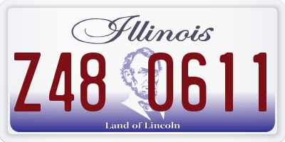 IL license plate Z480611