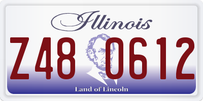 IL license plate Z480612