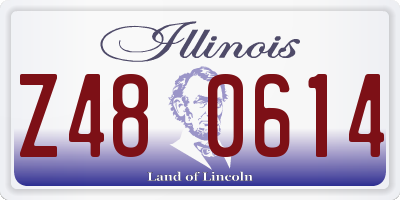 IL license plate Z480614