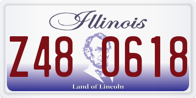 IL license plate Z480618