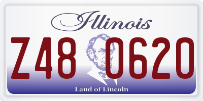 IL license plate Z480620