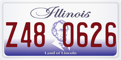 IL license plate Z480626