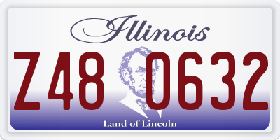 IL license plate Z480632