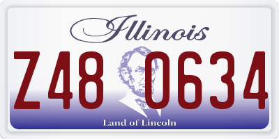 IL license plate Z480634