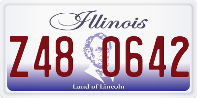 IL license plate Z480642