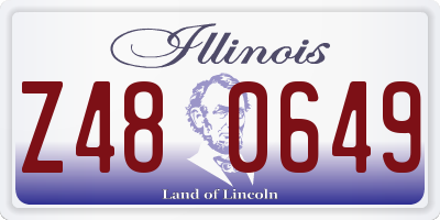 IL license plate Z480649