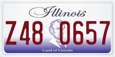 IL license plate Z480657