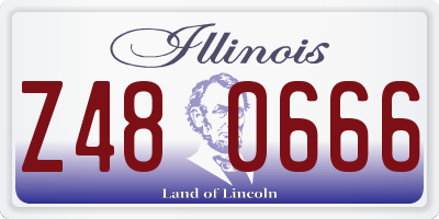 IL license plate Z480666