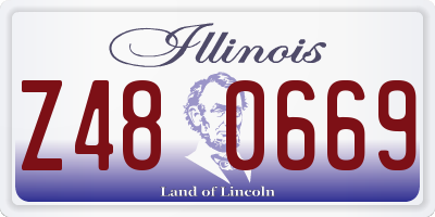 IL license plate Z480669