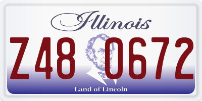 IL license plate Z480672