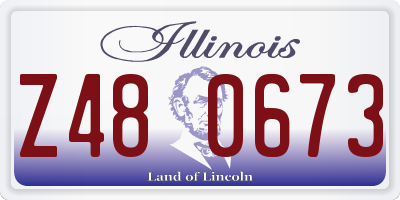 IL license plate Z480673