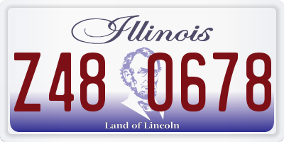 IL license plate Z480678