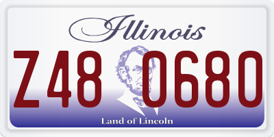 IL license plate Z480680