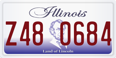 IL license plate Z480684