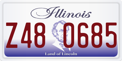 IL license plate Z480685