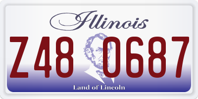 IL license plate Z480687