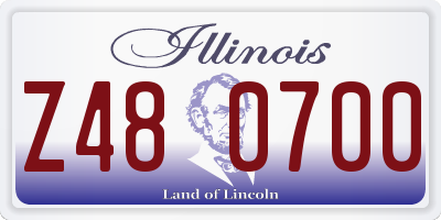 IL license plate Z480700