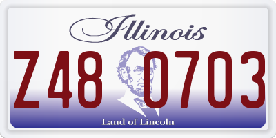 IL license plate Z480703