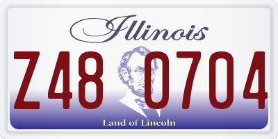 IL license plate Z480704