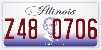 IL license plate Z480706