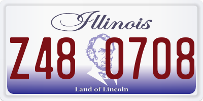 IL license plate Z480708