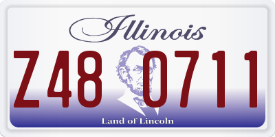 IL license plate Z480711