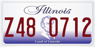 IL license plate Z480712