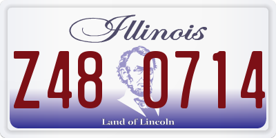 IL license plate Z480714