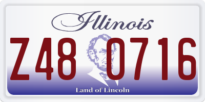 IL license plate Z480716