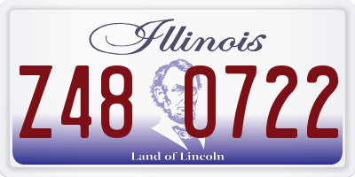 IL license plate Z480722