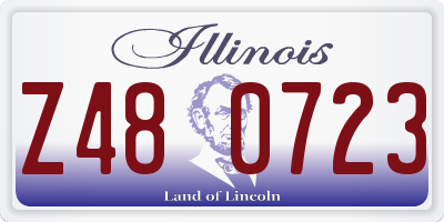 IL license plate Z480723